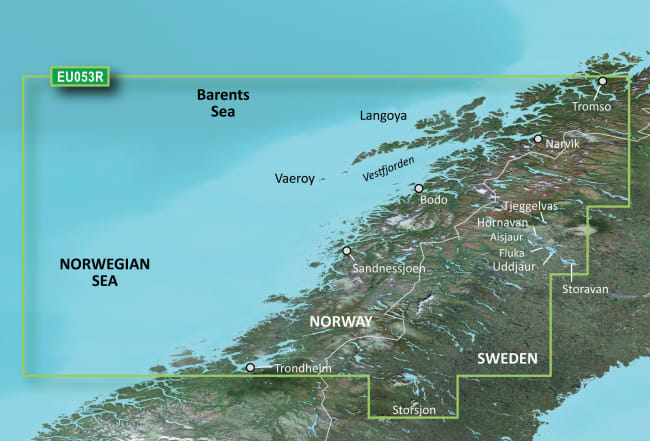 Bluechart Kart G3 Vision Trondheim-Tromsø