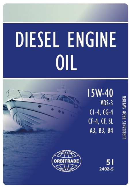 Orbitrade Motolje Diesel 15W40, 5L - 2402-5