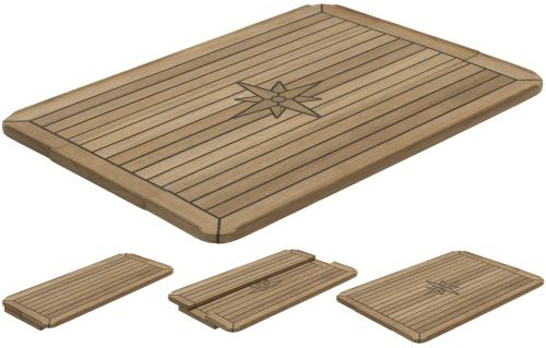 Bordplate Teak Nautic Star Slide 59x80cm