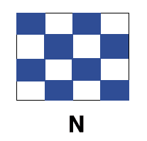 Signalflagg N 45cm