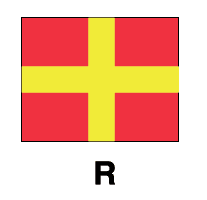 Signalflagg R 45cm