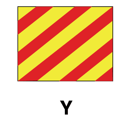Signalflagg Y 45cm