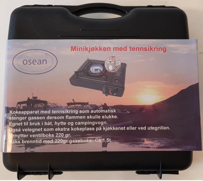 Minikjøkken 1-Bluss for Båt m/tennsikring