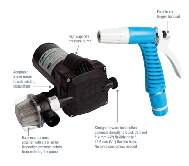 Whale Spylepumpe kit 24V 18L/min
