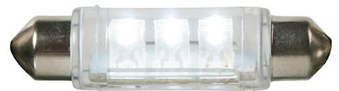 Lyspære LED 9-Rød 43mm 12V Festoon 2pk
