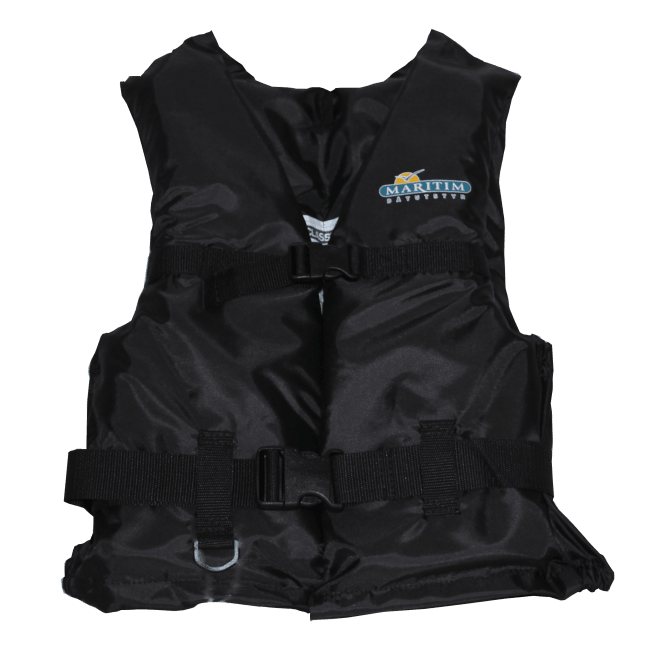 Maritim Flytevest Sort Barn 25-40kg