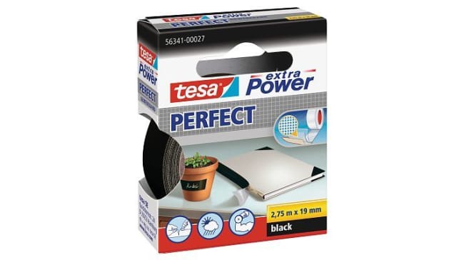 Tesabånd Sort 19mm 2,75m