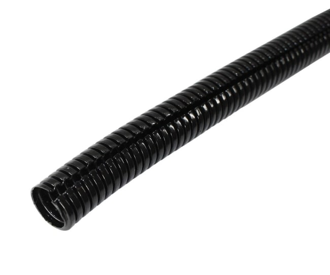 Trekkerør 12,7mm Svart PA6 Slisset 5m