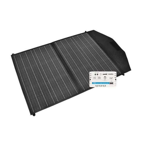 Solcellepanel 90W Sammenleggbar m/Kabel og Regulator