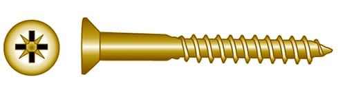 Treskrue 4,5x40mm  PZ 2 A4 100pk