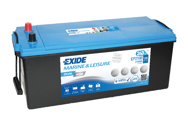 Exide EP2100 Dual AGM 240Ah Batteri