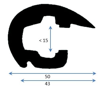 PVC Fenderlist Askeladden C1559B Gråblå 14m