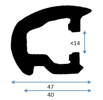Fenderlist C1547B - Grå 18m