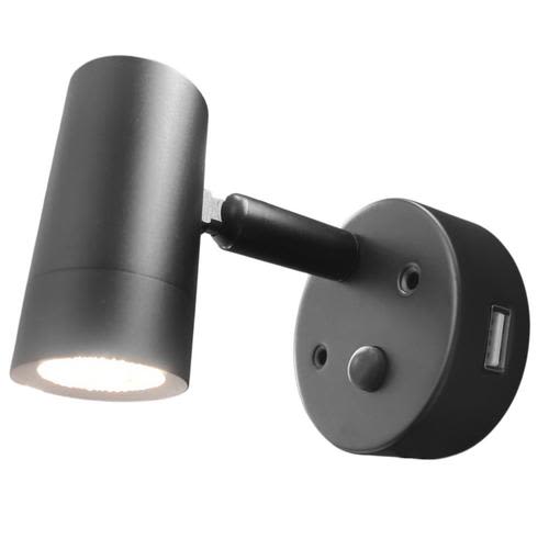Nautilight Lampett med USB 2A 1W 8-30V