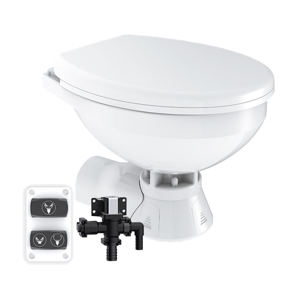 Seaflo Toalett 12V Regular Quiet Flush Ferskvann Soft-close