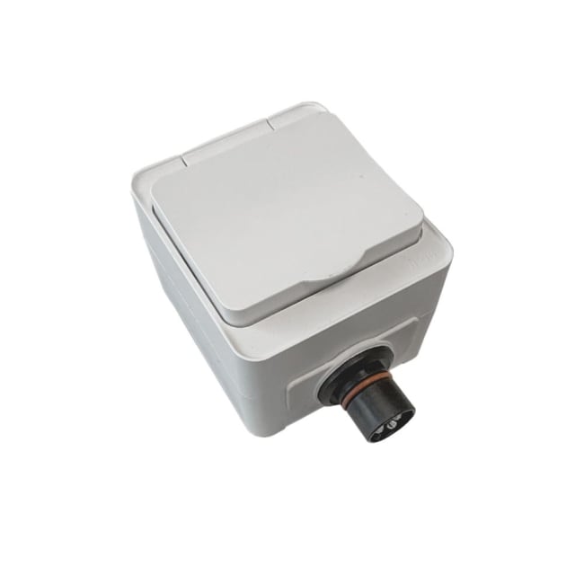 Defa Strømuttak Veggmontert Hvit Enkel