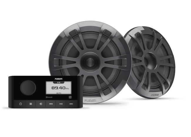 Fusion stereo- og høyttalersett MS-RA60 og EL Sport grå