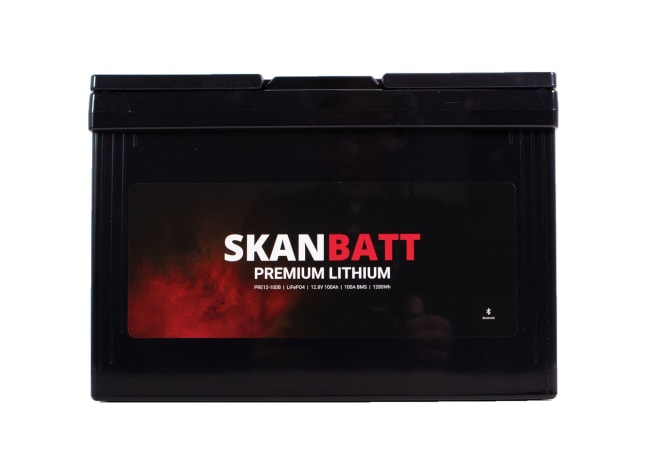 Skanbatt Premium Lithium 12V 100Ah 100A BMS Bluetooth