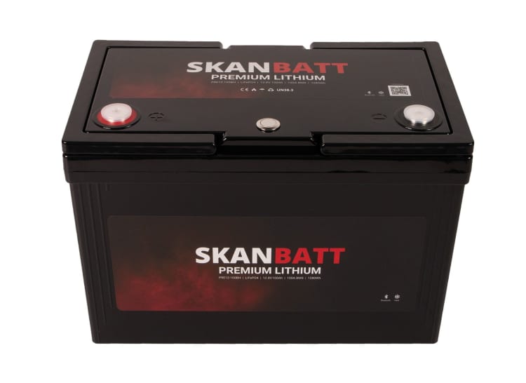Skanbatt Premium Lithium 12V 100Ah 100A BMS Bluetooth Heat