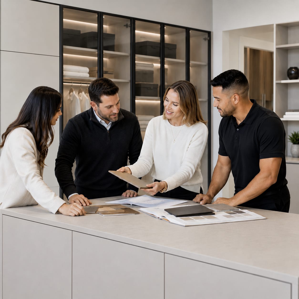 Markae Closets team partnering with trade professionals on a custom cabinetry project