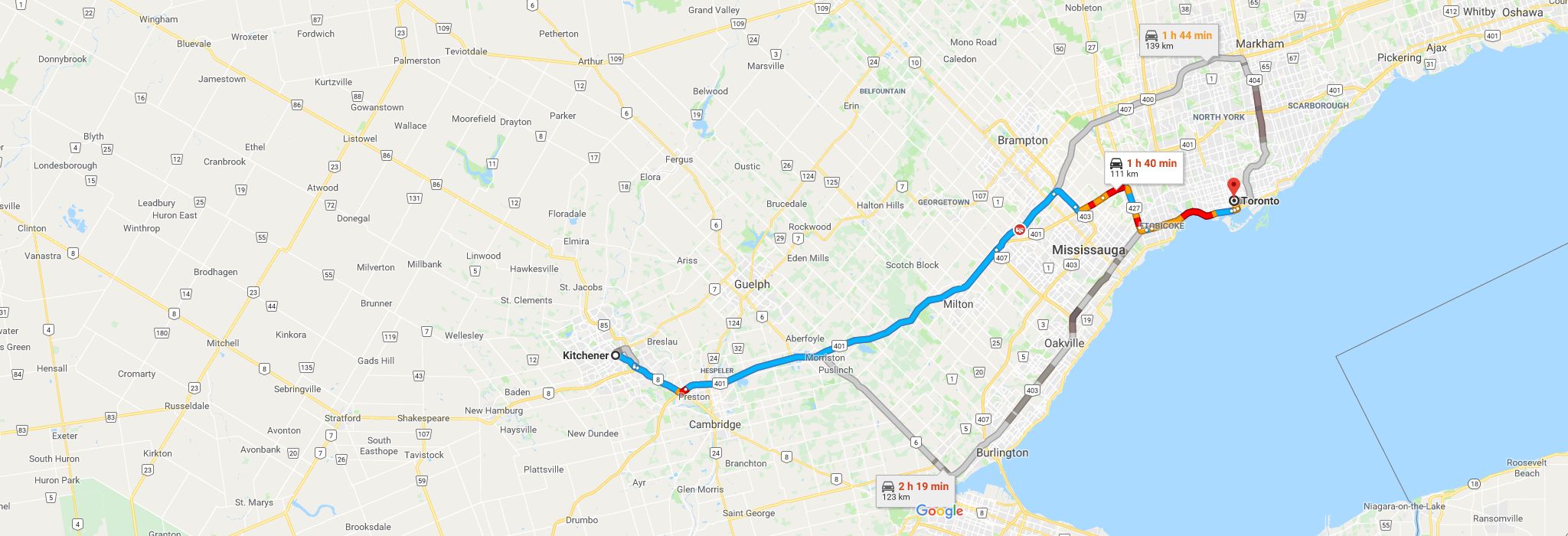 Map Moving From Kitchener To Toronto 968c1316fc 