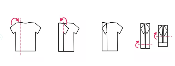 Flat Fold - Clothing Folding Method Steps