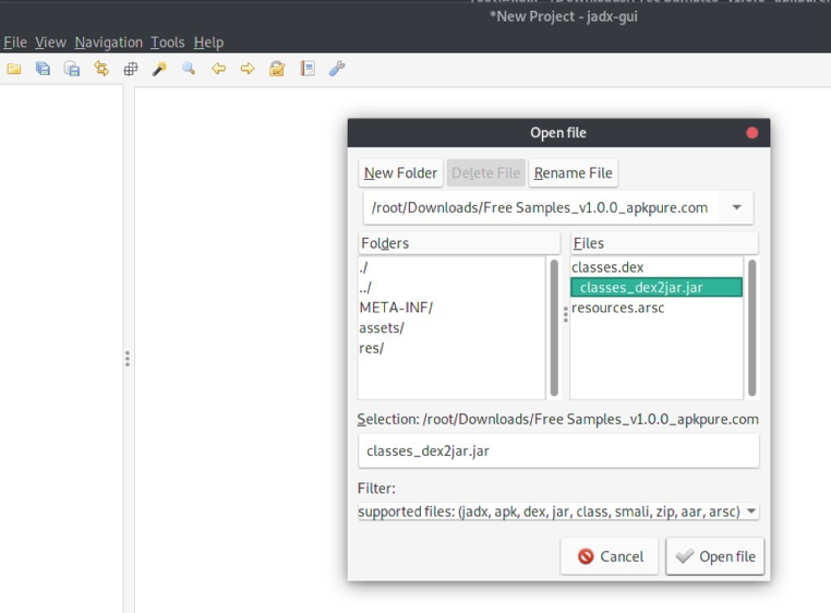 Fig-7 Extracting .jar to source code