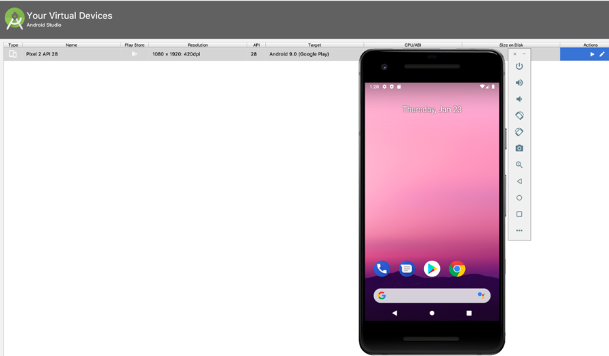 Fig-2 Virtual Device Pixel2