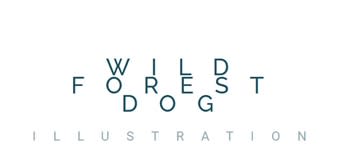 Wild Forest Dog Illustration