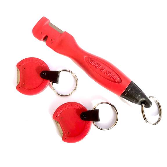 RED Poker Chip Keychain Knife Sharpener