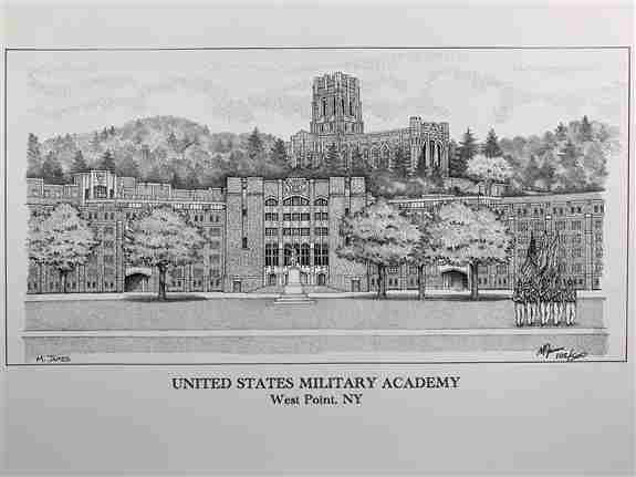 New for 2020!<br />US Military Academy at West Point<br />The Plain (parade field)<br />11"x14" signed/numbered print out of 500