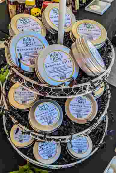 Herb's Honey and Herb's Bees produced these wonderful all natural beeswax Lotion bars and beeswax salves.