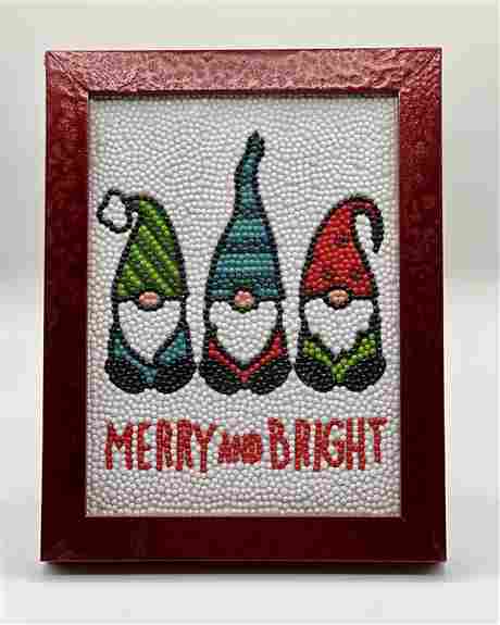 Partial Kit.  Part of the unicorn is beads and the background is canvas