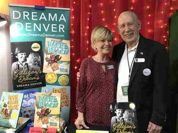 Dreama Denver, widow of Bob Denver of Gilligan's Island with her award-winning children's book, Four Bears in a Box, illustrated by Ashley Belote