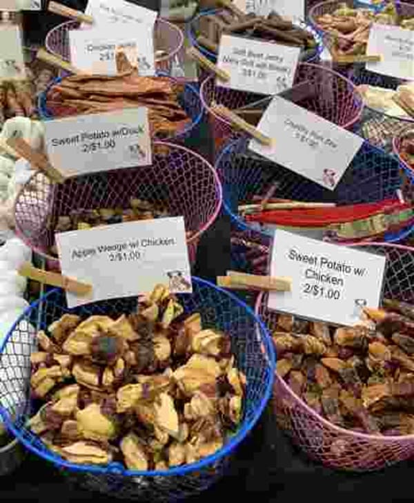 Treats will be put in Christmas bags.