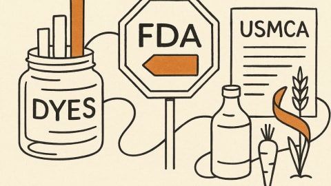FDA slows synthetic-dye phase-out as 160 food and ag groups press for USMCA renewal