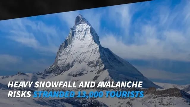 Avalanche Warnings Strand Thousands of Travelers in Switzerland