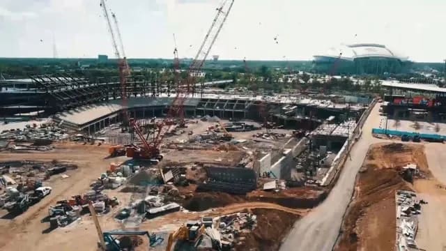 The Texas Rangers Stadium Progresses As Season Winds Down