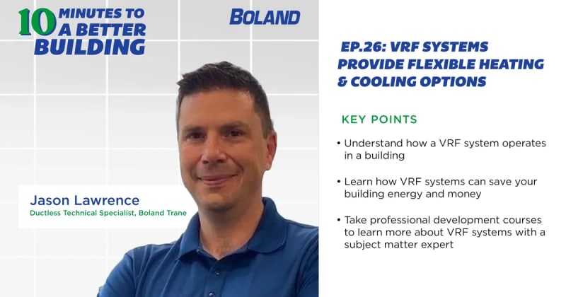 EP 26: VRF Systems Provide Flexible Heating & Cooling Options: 10 Minutes To A Better Building