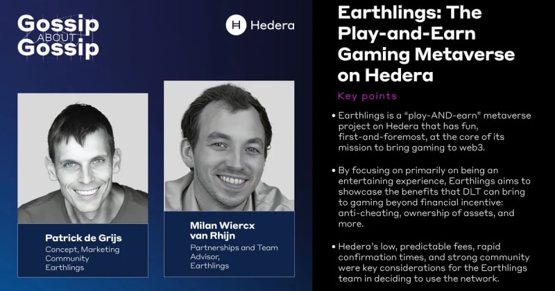 Earthlings: The Play-and-Earn Gaming Metaverse on Hedera