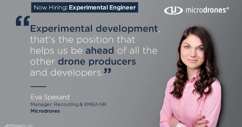 Microdrones Job Opportunity: Going First to Market with Experimental Design, with Recruiting Manager Eva Spexard