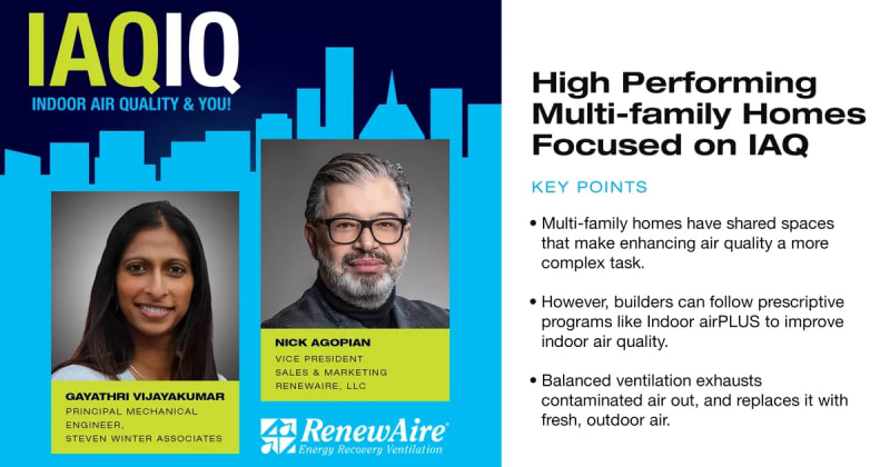 High Performing Multi-family Homes Focused on IAQ