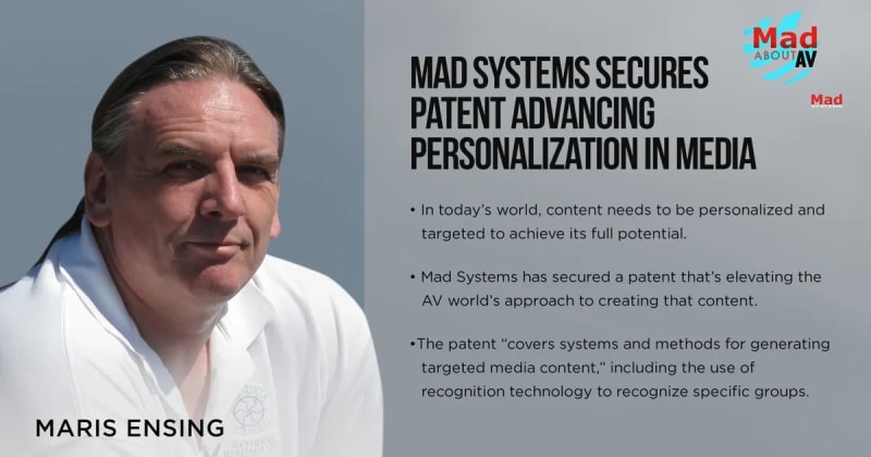 Mad Systems Secures Patent Advancing Personalization in Media