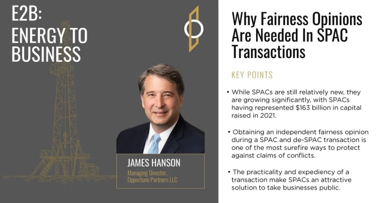 Why Fairness Opinions Are Needed In SPAC Transactions