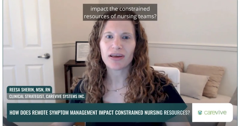 How Does Remote Symptom Management Impact Constrained Nursing Resources?