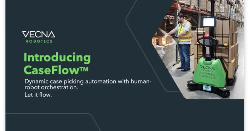 Vecna Robotics Unveils CaseFlow: The Robotic Case Picking Solution Beating Manual Labor by 2X