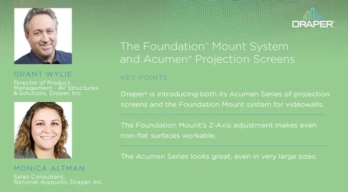 Engineering Value: The Foundation Mount System and Acumen Projection Screens Class Up AV Solutions
