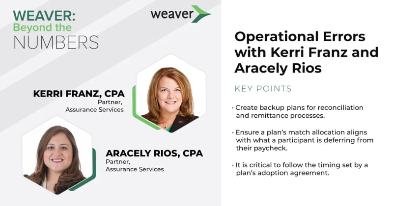 Beyond the Numbers: Operational Errors