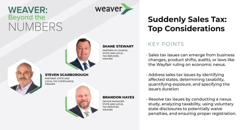 Suddenly Sales Tax: Top Considerations