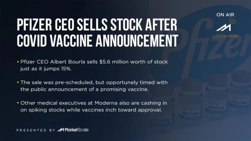 Pfizer CEO Profits After COVID Vaccine Announcement